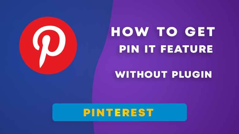 How to get Pin it Button in WordPress Images